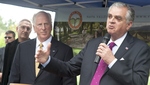 Secty LaHood speaks as CJM & MT look on